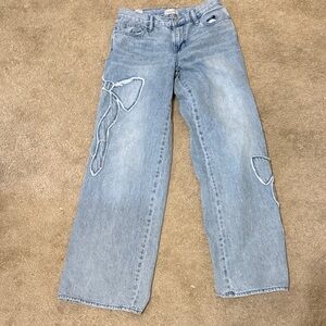 Pacsun low rise bow jeans